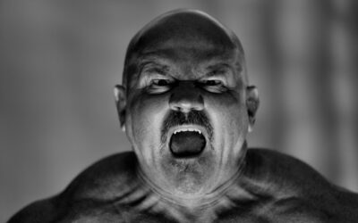 grayscale photo of mans face