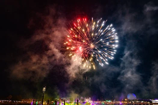 Free stock photo of aerial fireworks, disney