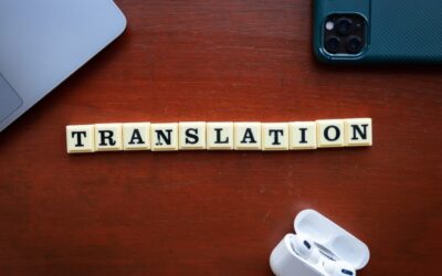 a wooden block that says translation on it