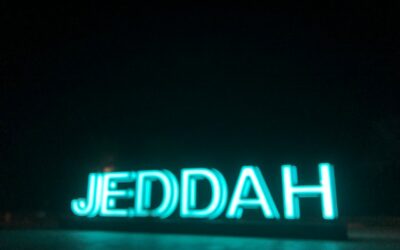 Jeddah neon light sign