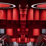 red and silver bar stools