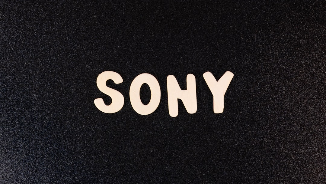 the word sony written in white on a black background