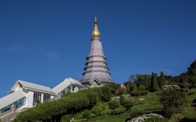 gold and gray temple