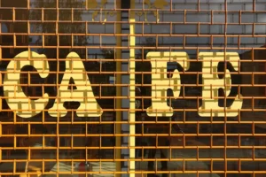 black and white glass window