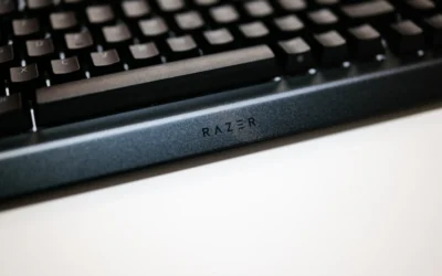 A close up view of a computer keyboard