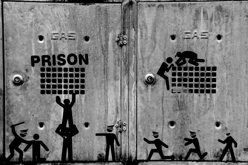 black and white wooden door