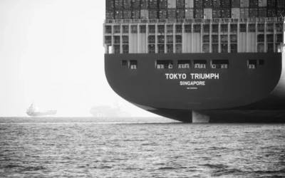 a large ship in the water