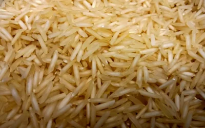 white rice on brown wooden table