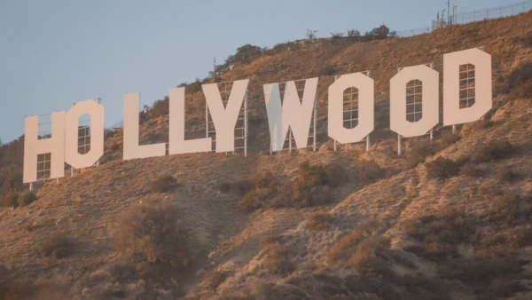the hollywood sign on the side of a hill