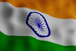 the indian flag is waving in the wind