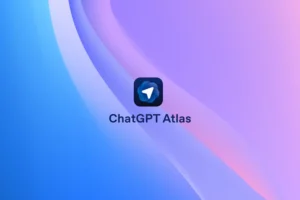 Chatgpt atlas app icon on a colorful background.