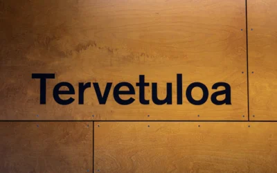 The sign says "tervetuloa."