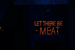 let there be meat neon light