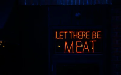 let there be meat neon light