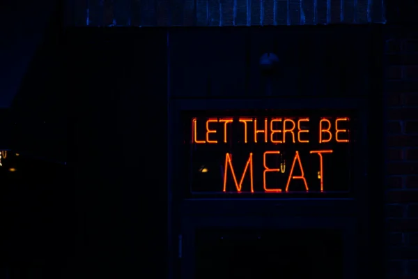 let there be meat neon light