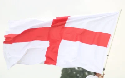 a red and white flag